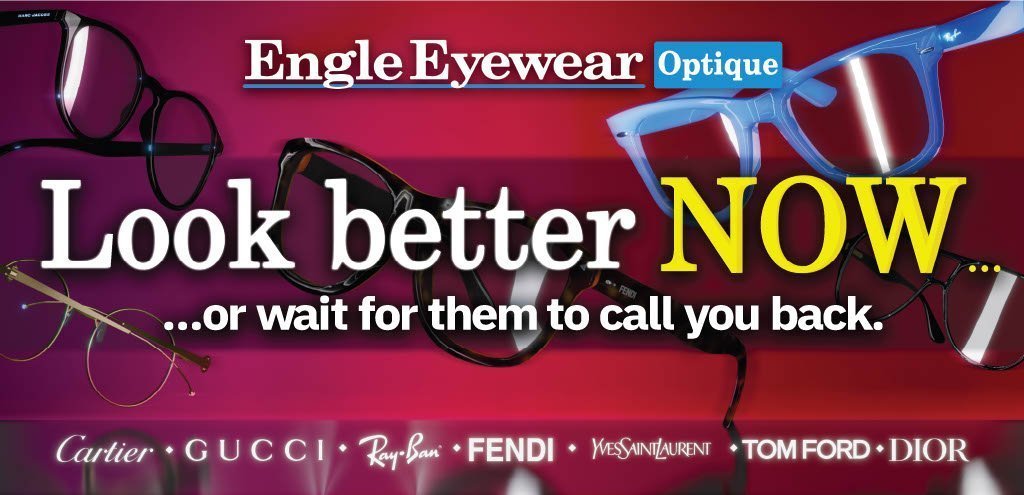 Engle Eyewear billboard designed and placed by Ryan Leckey Media