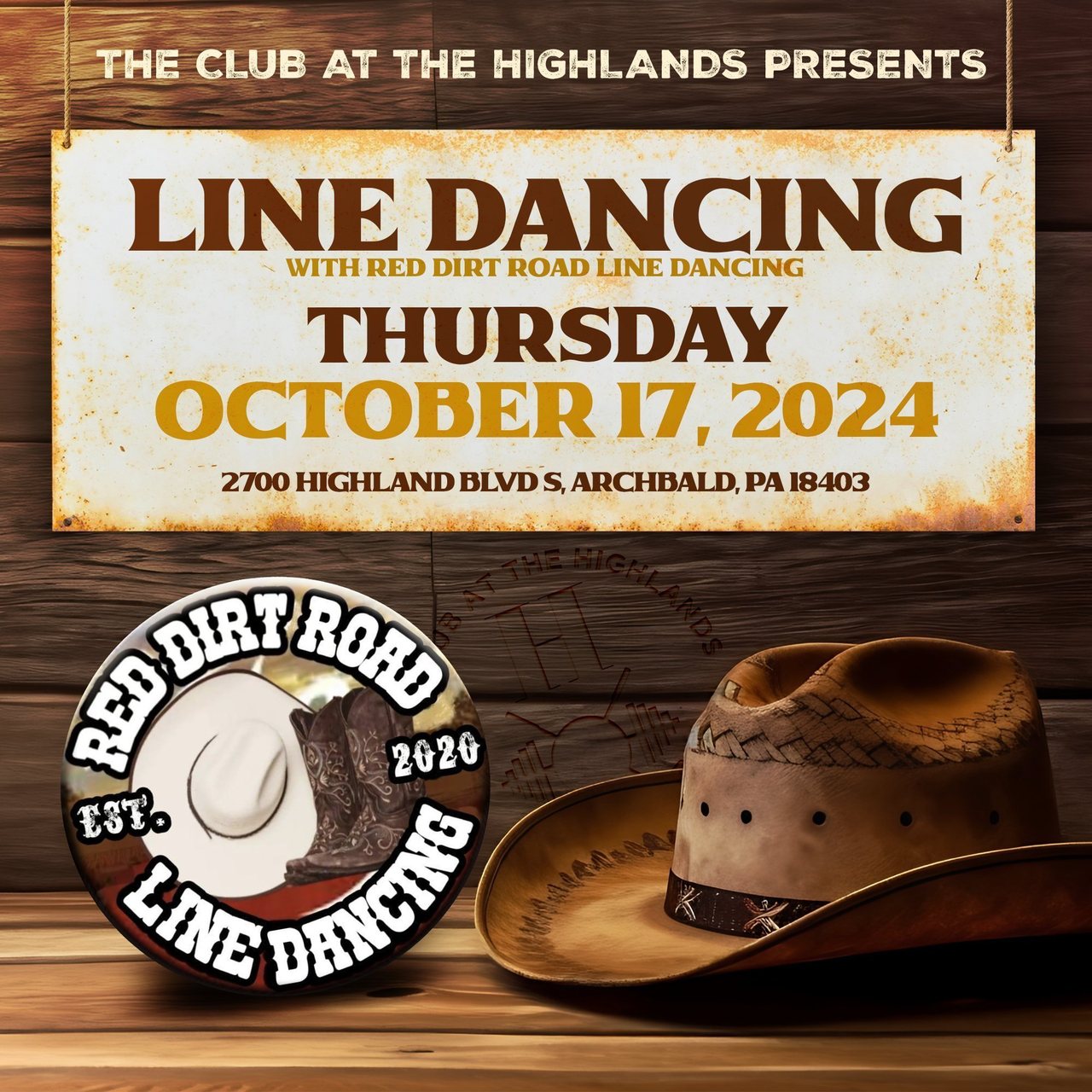 The Club at the Highlands event post